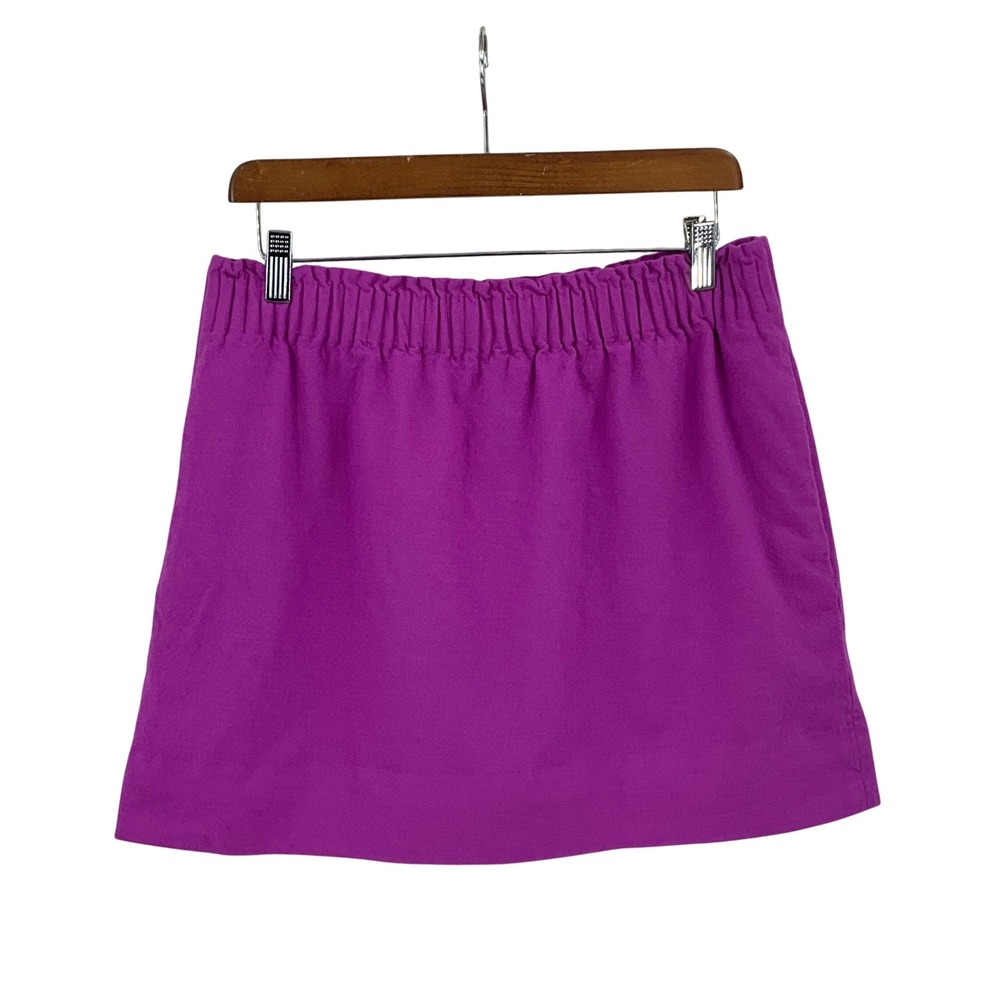 J.Crew Mini Skirt Womens 8 Purple Wool Classic Preppy Minimalist Academia Office